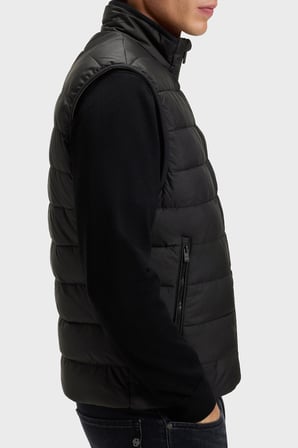 Boss Astarlı Kapitoneli Regular Fit Dik Yaka Şişme Yelek Erkek YELEK 50518375 001 SİYAH