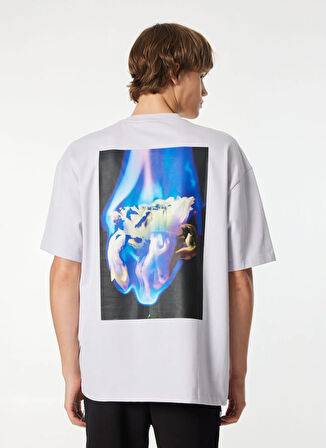 Hugo Bisiklet Yaka Düz Açık Mor Erkek T-Shirt 50521269_Dflofire