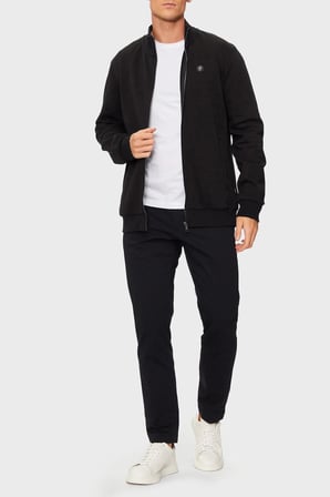 Boss Pamuklu Regular Fit Logolu DikYaka Sweat Erkek SWEAT 50523916 001 SİYAH
