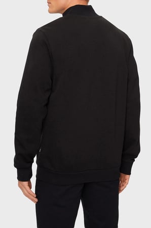 Boss Pamuklu Regular Fit Logolu DikYaka Sweat Erkek SWEAT 50523916 001 SİYAH