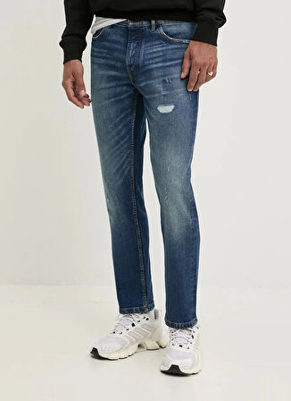 Hugo Normal Bel Tapered Fit Lacivert Erkek Denim Pantolon 50525766_HUGO 634