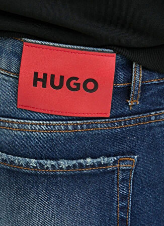 Hugo Normal Bel Tapered Fit Lacivert Erkek Denim Pantolon 50525766_HUGO 634