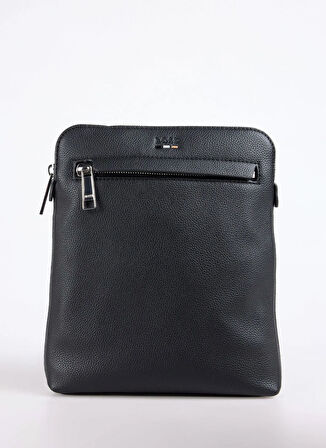 Boss Siyah Erkek Postacı Çantası Ray_S zip env N. 10263216 01