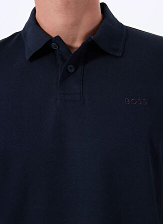 Boss Lacivert Erkek Polo T-Shirt Pe_Interlock