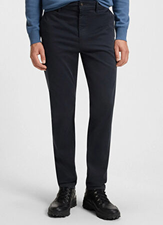 Lacivert Erkek Normal Bel Tapered Fit Chino Pantolon Chino-Tapered