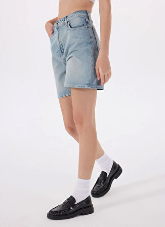 Hugo Yüksek Bel Regular Fit Mavi Kadın Denim Şort 50538863