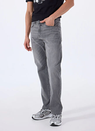 Gri Erkek Normal Bel Regular Fit Denim Pantolon RE.MAINE