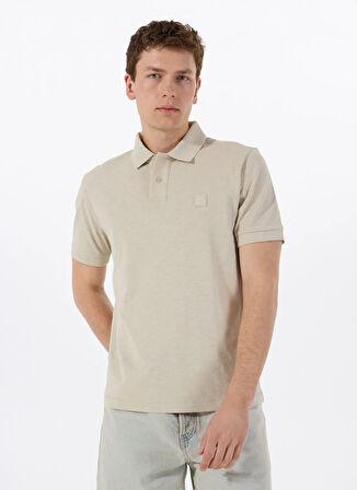 Boss Bej Erkek Polo T-Shirt Pe_linenlogo