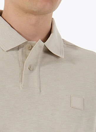 Boss Bej Erkek Polo T-Shirt Pe_linenlogo