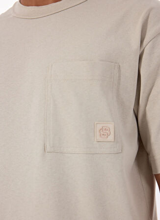 Boss Bisiklet Yaka Bej Erkek T-Shirt Te_cotton