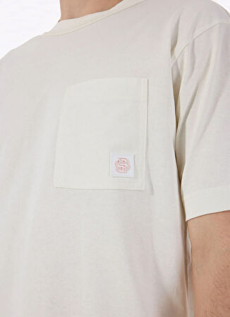 Boss Bisiklet Yaka Ekru Erkek T-Shirt Te_cotton