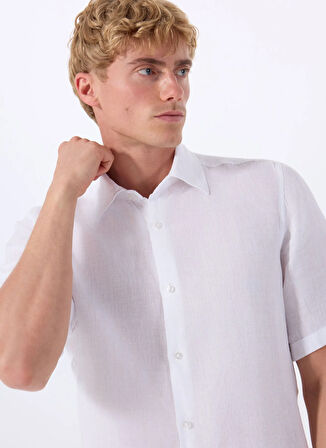 Boss Regular Fit Gömlek Yaka Beyaz Erkek Gömlek Rash