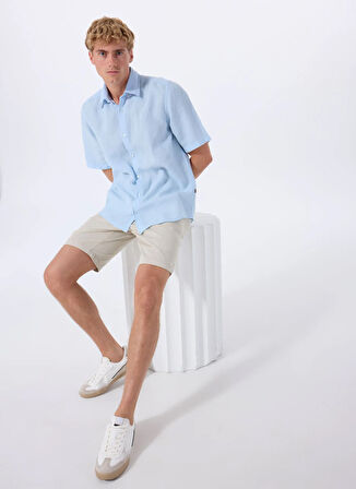 Boss Regular Fit Gömlek Yaka Mavi Erkek Gömlek Rash