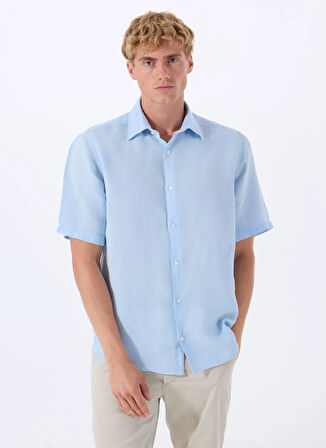 Boss Regular Fit Gömlek Yaka Mavi Erkek Gömlek Rash