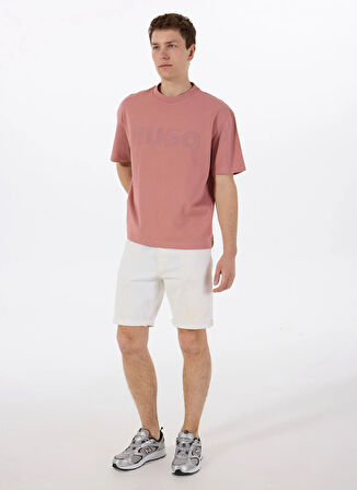 Hugo Bisiklet Yaka Düz Pembe Erkek T-Shirt 50525765_Dinkee 10259511 01