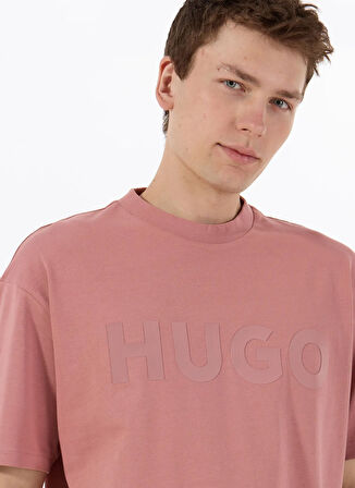 Hugo Bisiklet Yaka Düz Pembe Erkek T-Shirt 50525765_Dinkee 10259511 01