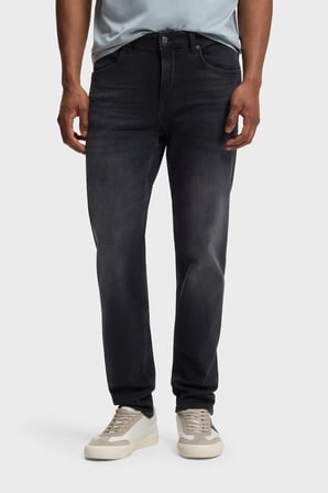 Boss Pamuklu Tapered Fit Düz Paça Jeans Erkek KOT PANTOLON 50536502 008 SİYAH