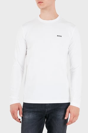 Boss Logolu Regular Fit Bisiklet Yaka Uzun Kollu Sweat Erkek SWEAT 50506365 100 BEYAZ