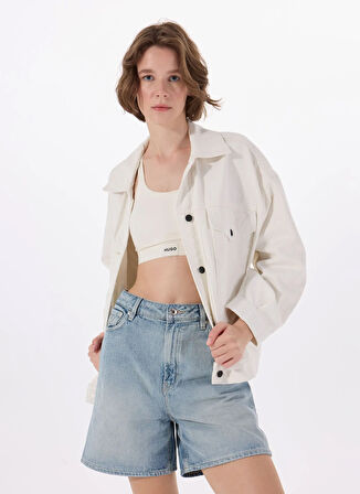 Hugo Düz Ekru Kadın Sporcu Büstiyer 000000000050495869