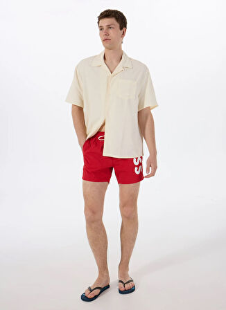 Boss Kırmızı Erkek Şort Mayo Octopus