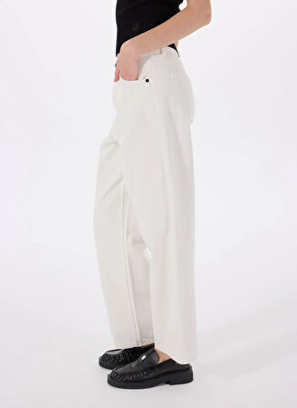 Hugo Yüksek Bel Normal Paça Modern Fit Ekru Kadın Denim Pantolon 50535134