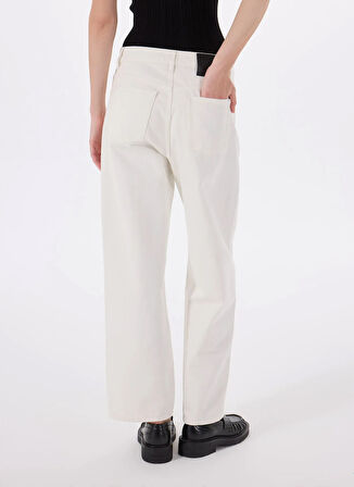 Hugo Yüksek Bel Normal Paça Modern Fit Ekru Kadın Denim Pantolon 50535134