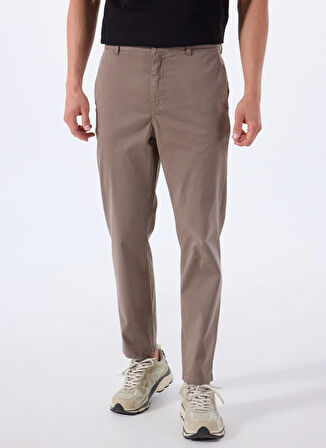 Kahve Erkek Normal Bel Tapered Fit Chino Pantolon Chino-Tapered