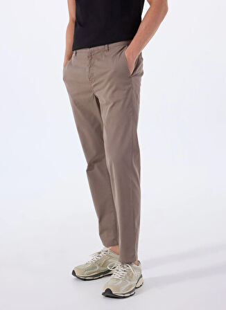 Kahve Erkek Normal Bel Tapered Fit Chino Pantolon Chino-Tapered