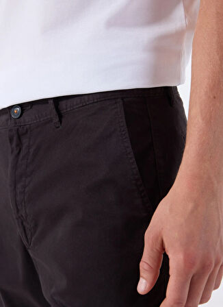 Siyah Erkek Normal Bel Slim Fit Şort Chino_Slim_Shorts