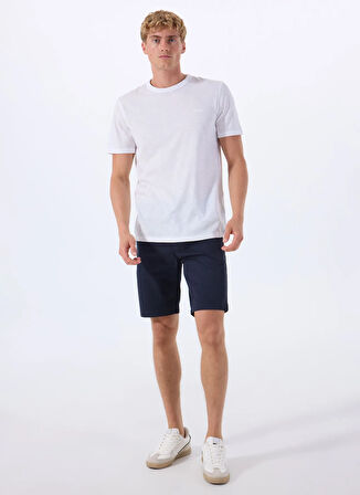 Lacivert Erkek Normal Bel Slim Fit Şort Chino_Slim_Shorts