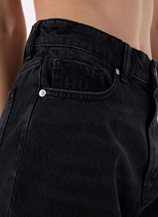 Hugo Yüksek Bel Regular Fit Siyah Kadın Denim Şort 50538855