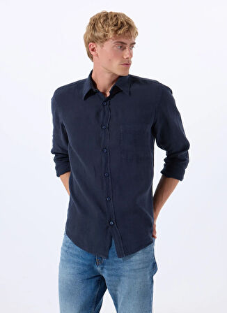 Boss Regular Fit Gömlek Yaka Lacivert Erkek Gömlek Relegant