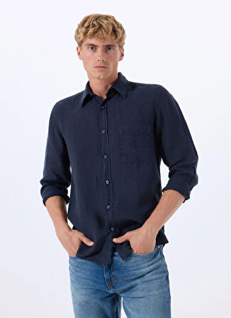 Boss Regular Fit Gömlek Yaka Lacivert Erkek Gömlek Relegant