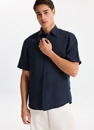 Boss Regular Fit Gömlek Yaka Lacivert Erkek Gömlek Rash