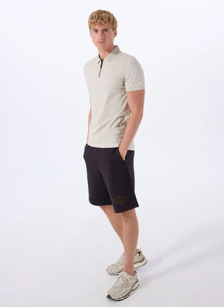 Boss Bej Erkek Polo T-Shirt Passerzip