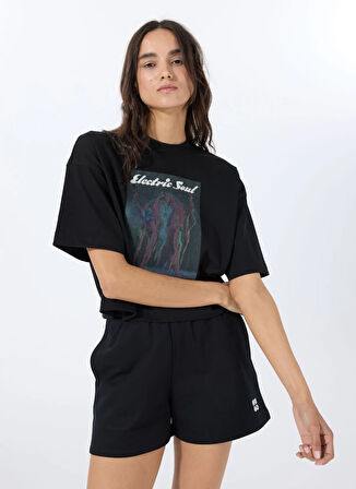 Hugo Bisiklet Yaka Düz Siyah Kadın T-Shirt 50540927