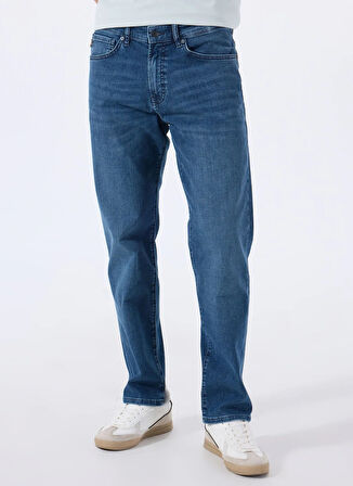 Lacivert Erkek Normal Bel Regular Fit Denim Pantolon RE.MAINE