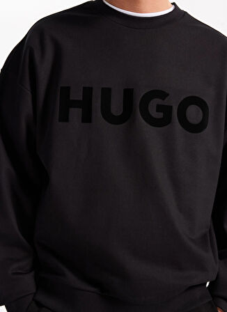 Hugo Bisiklet Yaka Siyah Erkek Sweatshırt 50538778_Dinex