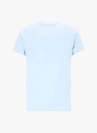 Boss Bisiklet Yaka Düz Mavi Kadın T-Shirt 50506973