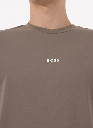 Boss Bisiklet Yaka Ekru Erkek T-Shirt TChup