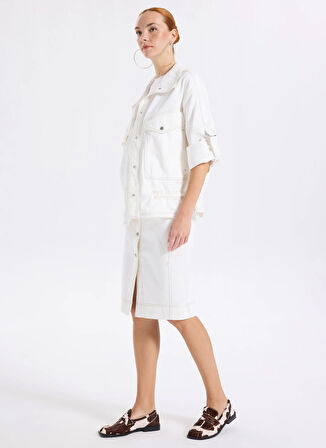 Boss Standart Beyaz Kadın Ceket 50541422