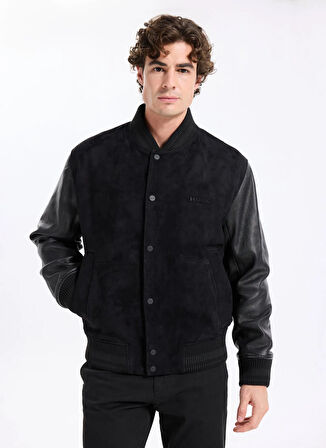 Hugo Siyah Erkek Deri Mont 50541881_Laxe