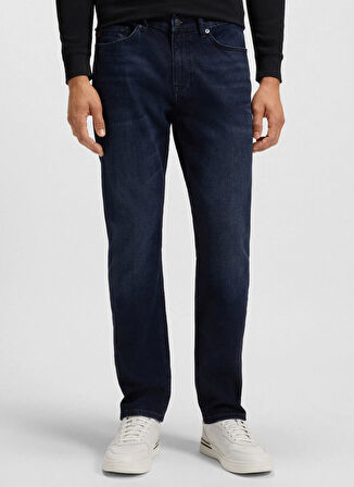 Boss Normal Bel Normal Paça Slim Fit Lacivert Erkek Pantolon Delaware