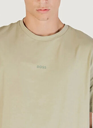 Boss Bisiklet Yaka Açık Haki Erkek T-Shirt TChup