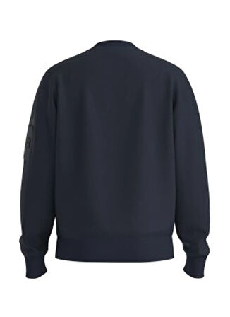 Boss Bisiklet Yaka Lacivert Erkek Sweatshırt We_mixed