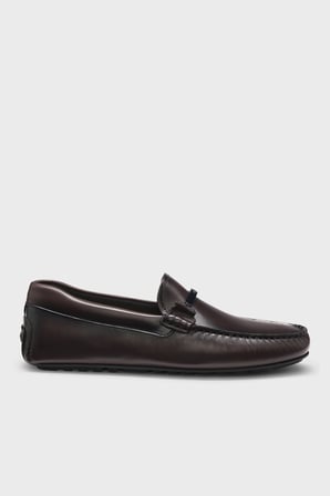 Boss Deri Aksesuar Detaylı Loafer Ayakkabı Erkek AYAKKABI 50548100 205 KAHVE