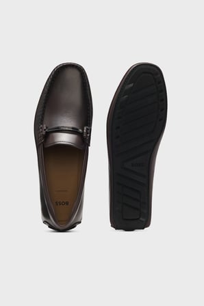 Boss Deri Aksesuar Detaylı Loafer Ayakkabı Erkek AYAKKABI 50548100 205 KAHVE