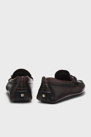 Boss Deri Aksesuar Detaylı Loafer Ayakkabı Erkek AYAKKABI 50548100 205 KAHVE