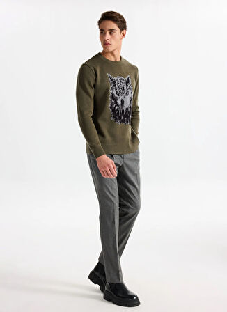 Hugo Bağlamalı Bel Slim Fit Gri Erkek Chino Pantolon 50547312_Getlin251F3