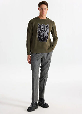 Hugo Bağlamalı Bel Slim Fit Gri Erkek Chino Pantolon 50547312_Getlin251F3